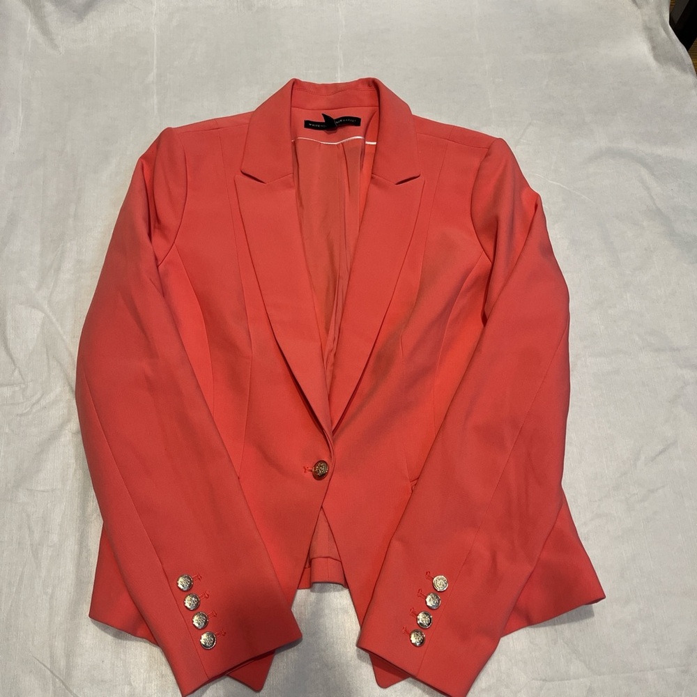 Coral White House Black Market Blazer